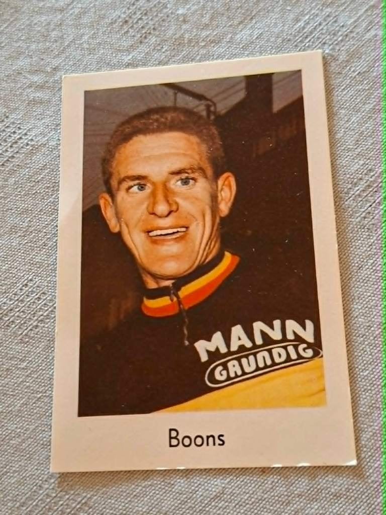 Prentje/Chromo : Jos Boons / Mann-Grundig, Verzenden, Zo goed als nieuw, Overige sporten, Poster, Plaatje of Sticker