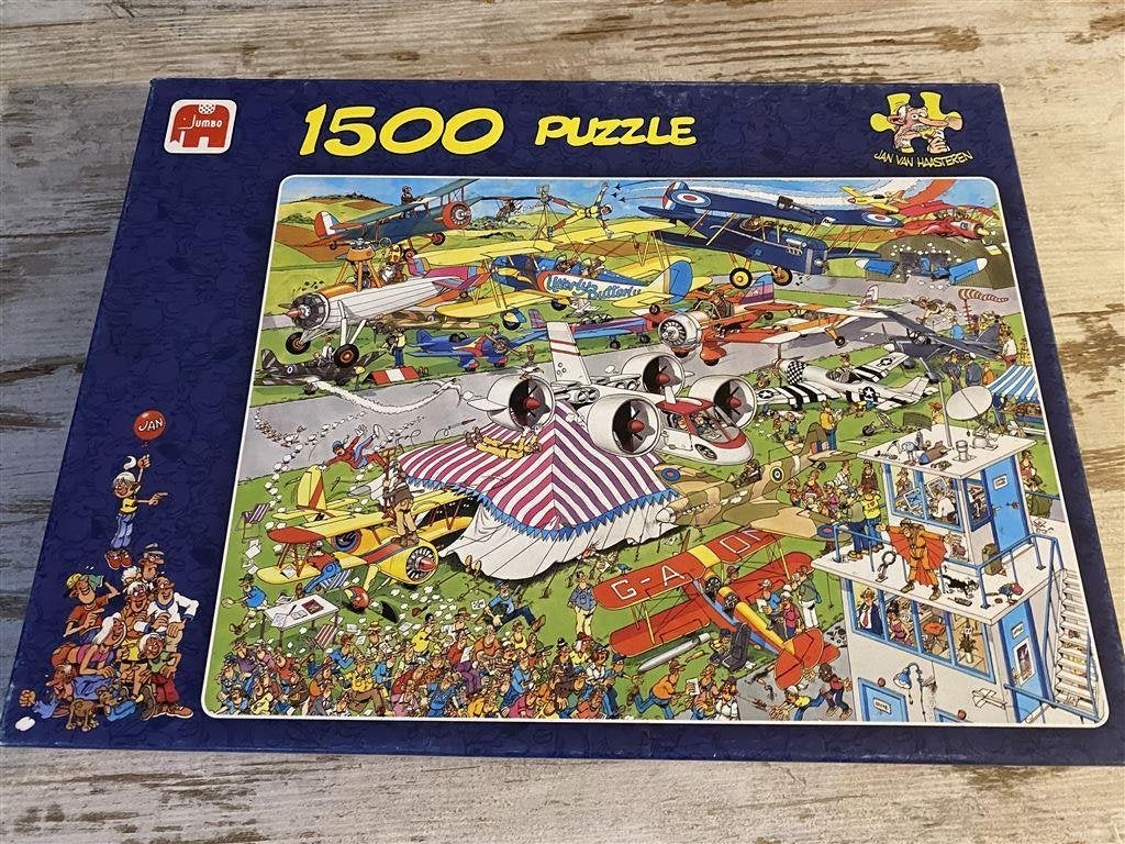 Jan van Haasteren - de vliegshow 1500 stuks [s174], Verzenden, 500 t/m 1500 stukjes, Zo goed als nieuw