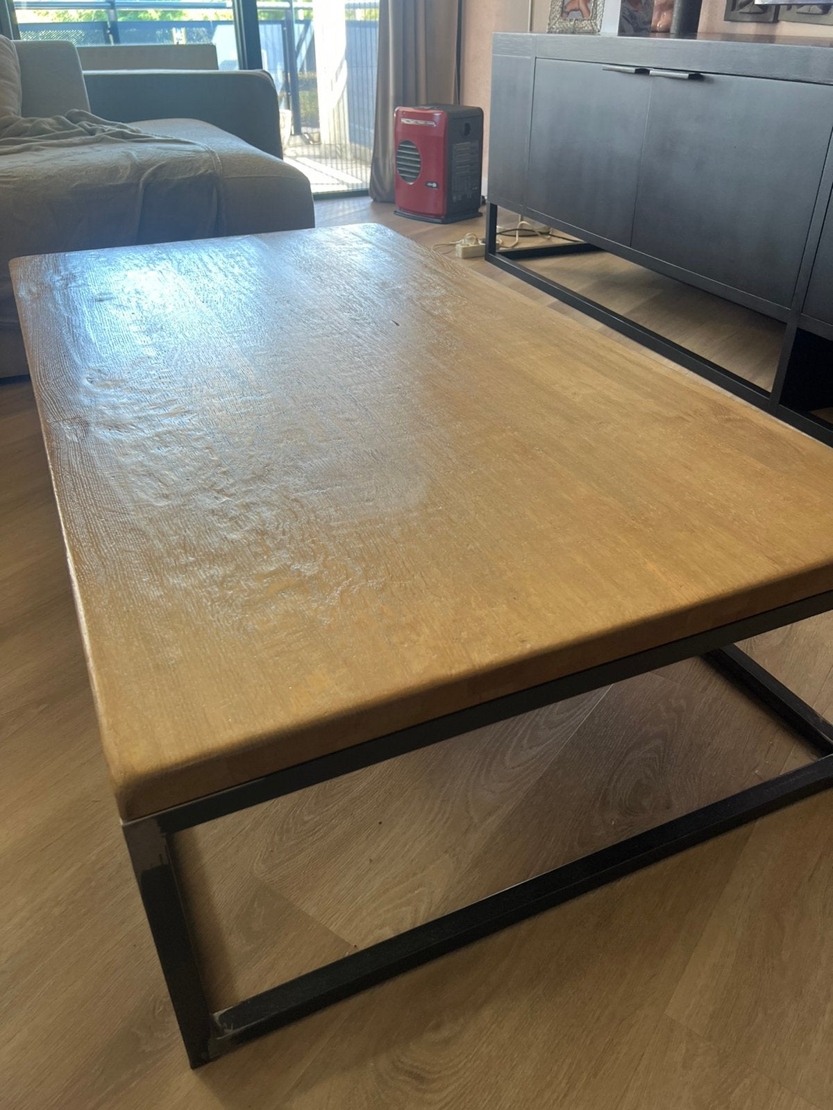 Eikenhouten salontafel moet weg voor vrijdag, Ophalen, Gebruikt, 50 tot 100 cm, 100 tot 150 cm