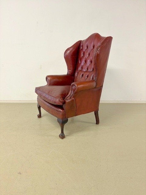 Antieke Engelse Oorfauteuil, Ophalen of Verzenden