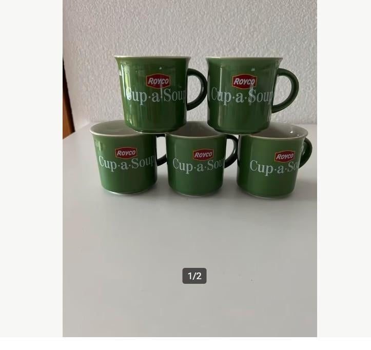 Royco Cup-a-Soup Bekers - Set van 5, Huis en Inrichting, Keuken | Servies, Ophalen of Verzenden, Zo goed als nieuw, Overige stijlen
