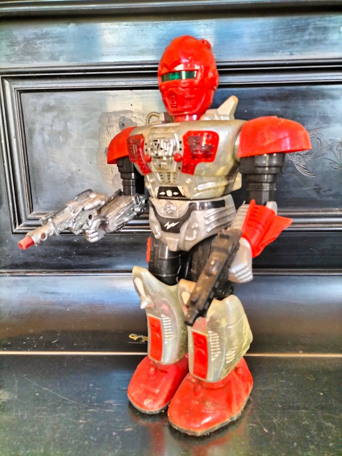 Vintage Robot Speelgoed - Rood en Zilver, Ophalen of Verzenden, Gebruikt, Jongen of Meisje