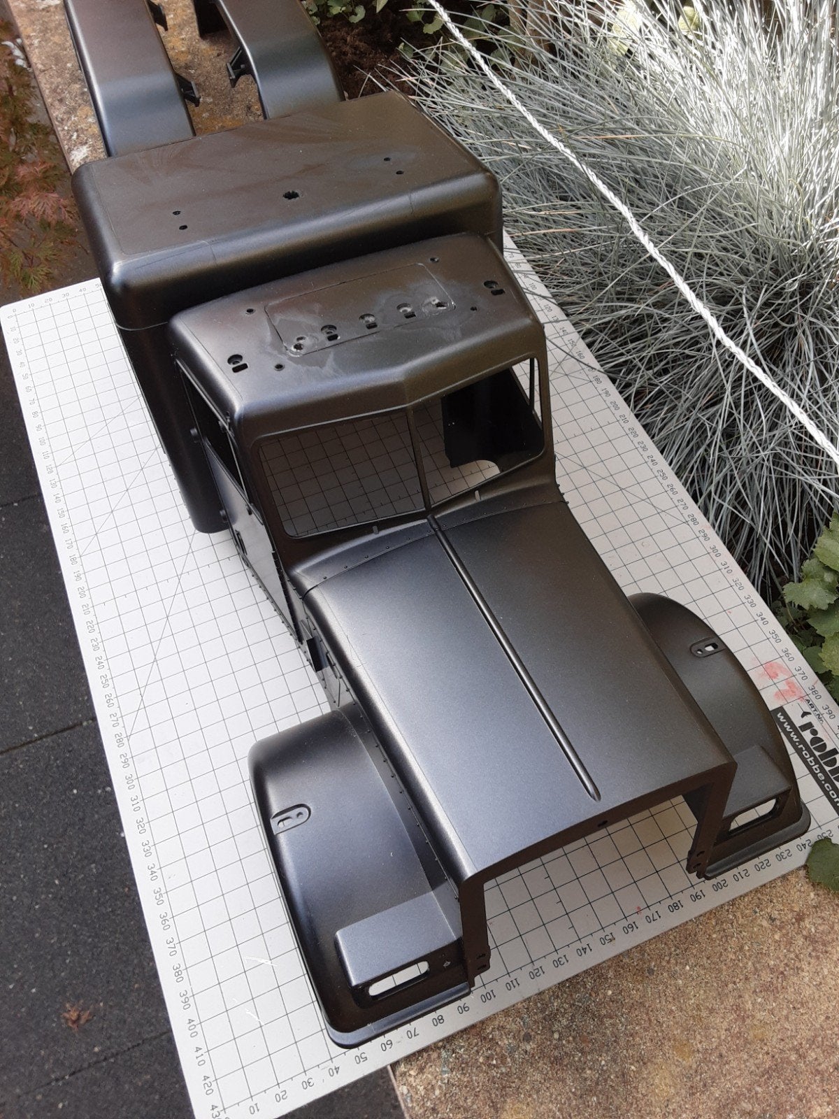 Tamiya 1:14 Grand Hauler Cabine met Spatborden, Ophalen of Verzenden, Gebruikt, Schaal 1:14, Onderdeel