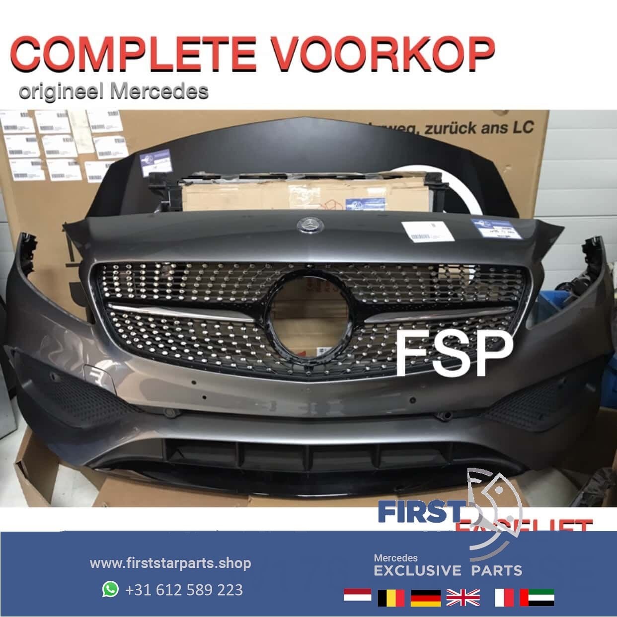W176 A KLASSE FACELIFT AMG VOORKOP origineel Mercedes 2012-2, Gebruikt, -, Voor, Ophalen of Verzenden