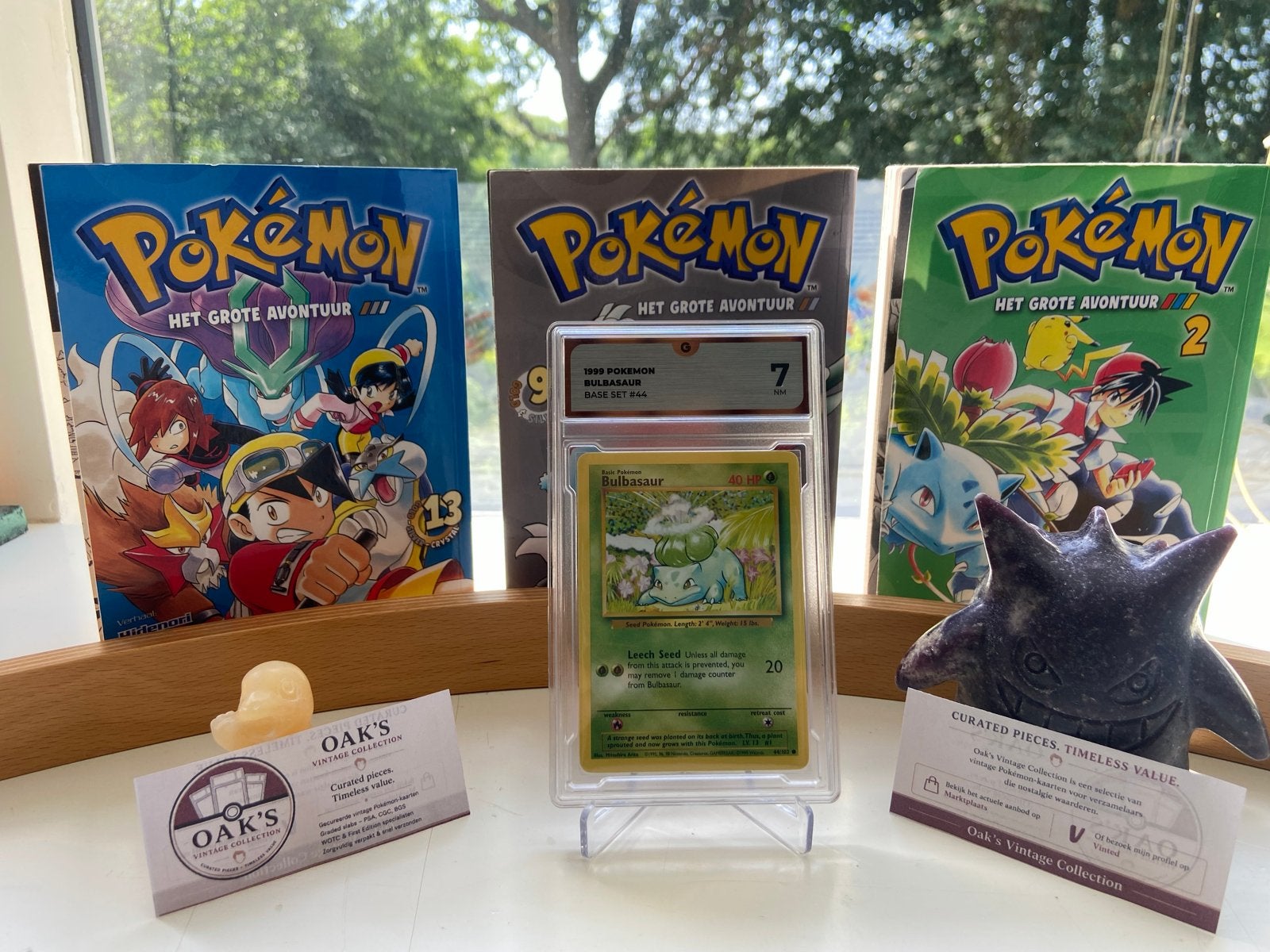 Bulbasaur Global Grading 7 Base Set Unlimited, Hobby en Vrije tijd, Ophalen of Verzenden