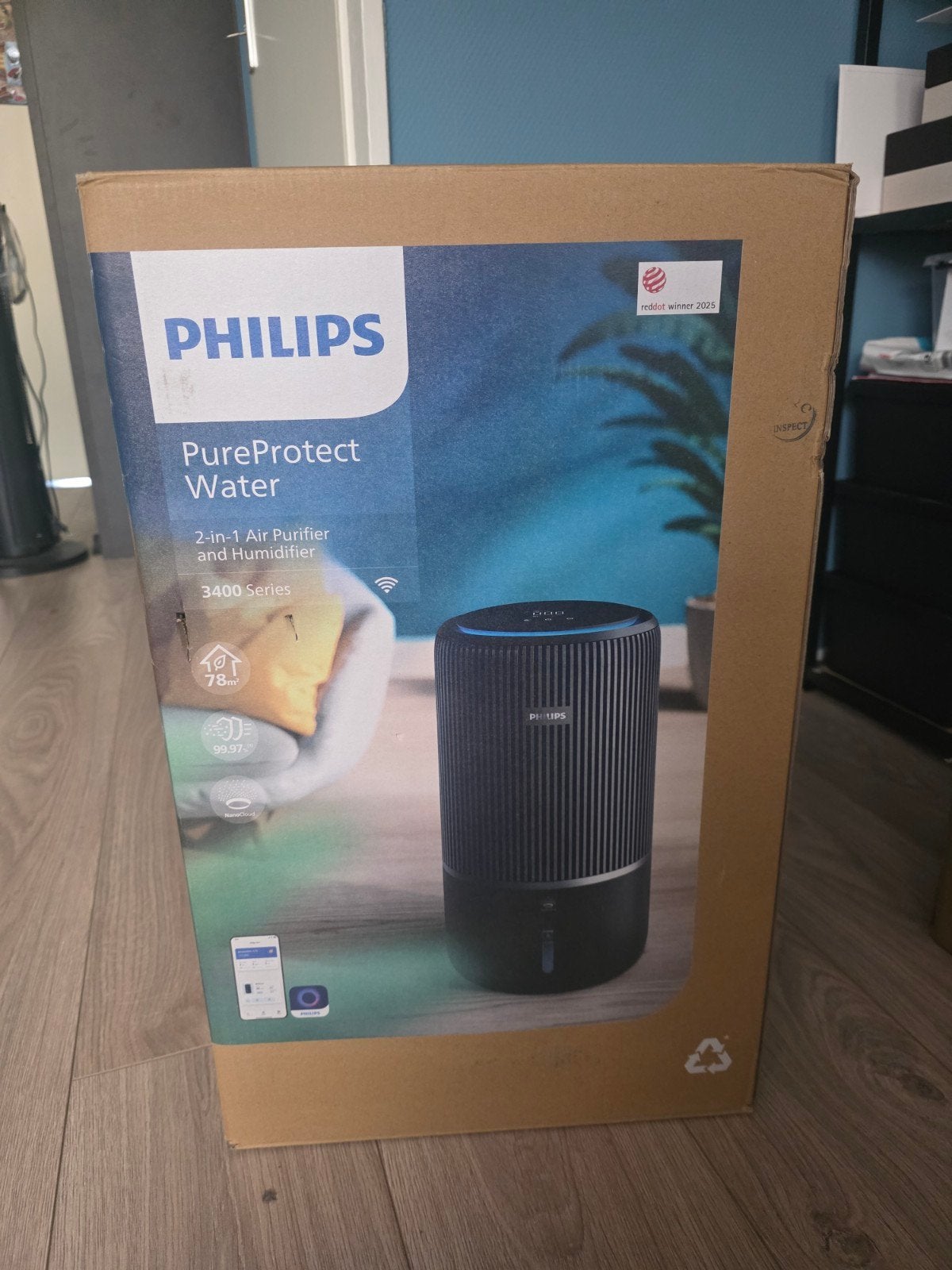Philips PureProtect Water 2-in-1 3400 series, Ophalen of Verzenden, Zo goed als nieuw, Luchtbevochtiger