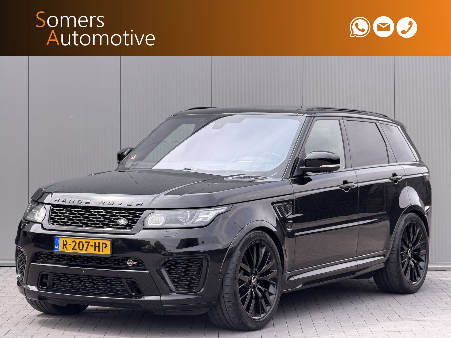 Land Rover Range Rover Sport 5.0 V8 Supercharged SVR | Carbo, Automaat, 3000 kg, Zwart, Bedrijf