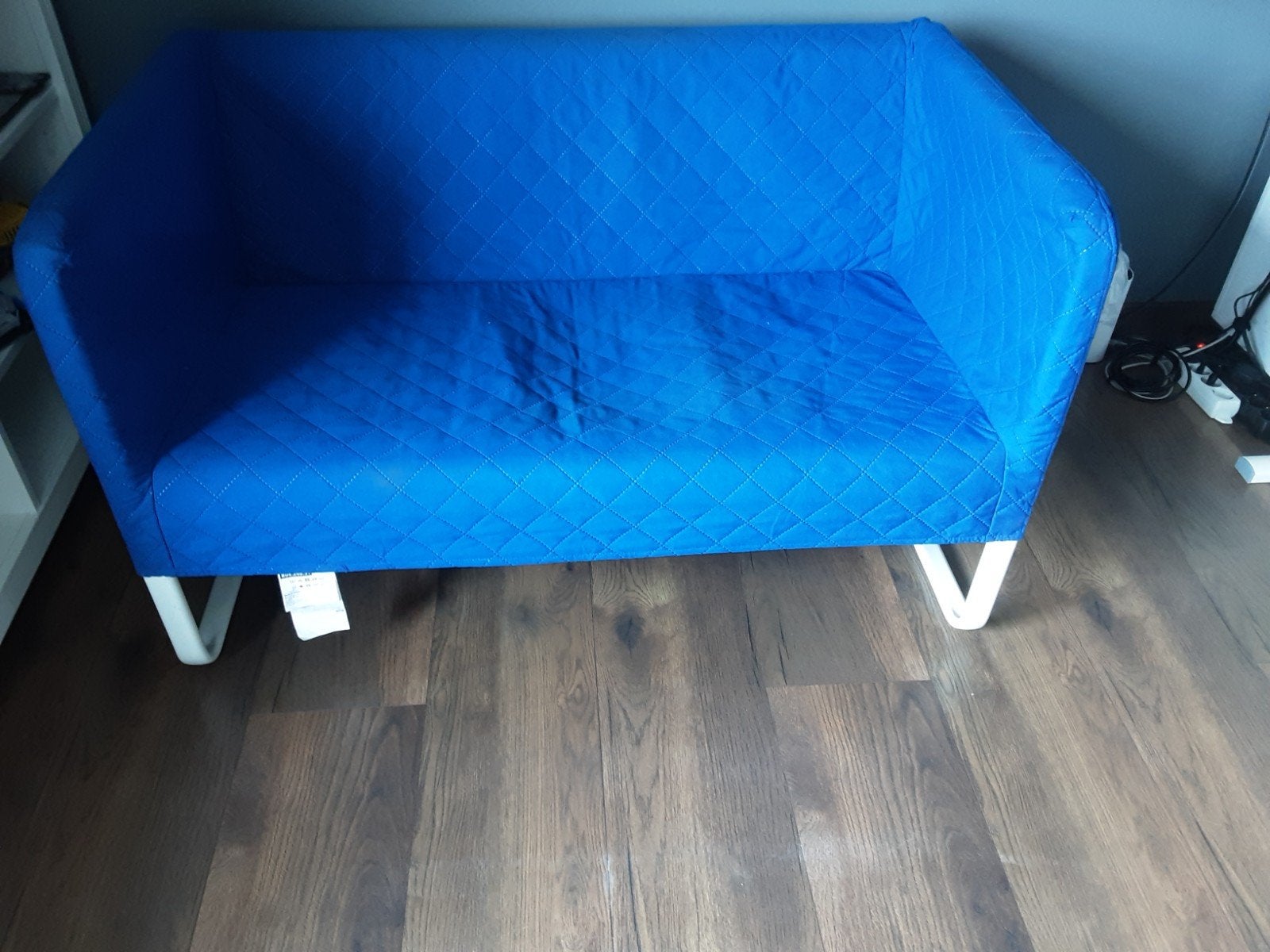 Te koop: Ikea 2-zits bank (blauw), Ophalen, Gebruikt, Blauw, Tweepersoons