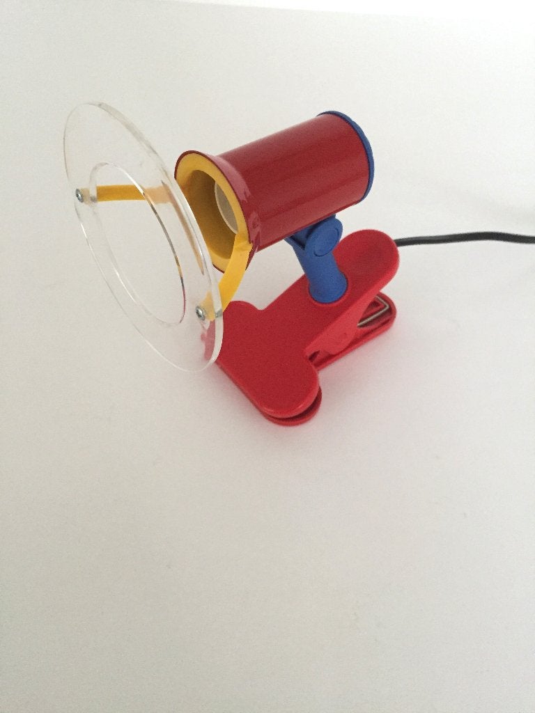 Brilliant klemspotje Memphis-Milano stijl  jaren ’80 vintage, Ophalen of Verzenden, Gebruikt, Kunststof