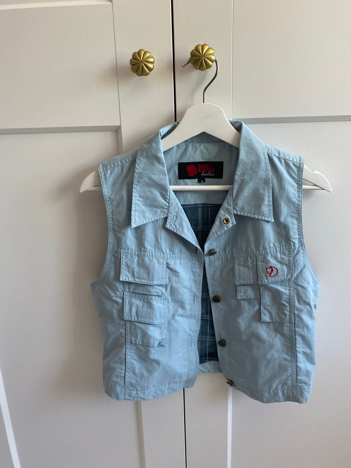 Fjällräven Bodywarmer Dames Maat S Lichtblauw, Ophalen of Verzenden, Zo goed als nieuw, Maat 36 (S), Blauw