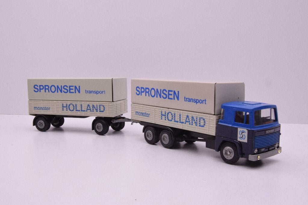 Scania 141-V8  ''  Spronsen transport - Monster ''  Tekno, Ophalen of Verzenden, Zo goed als nieuw, Bus of Vrachtwagen, Tekno