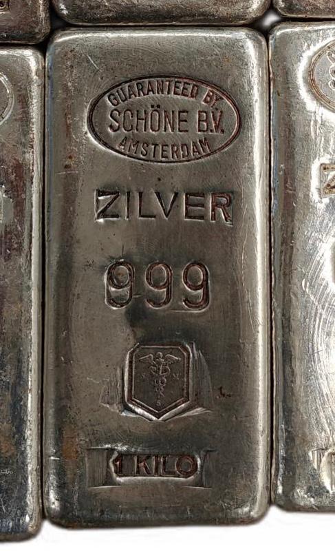 1 kilo Schöne Mercurius staf, Postzegels en Munten, Edelmetalen en Baren, Verzenden, Zilver