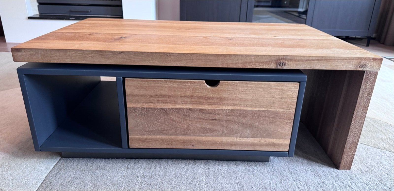 Salontafel Xooon (Otta); draaibaar, met lade opbergvak, Huis en Inrichting, Ophalen, Gebruikt, 100 tot 150 cm, 50 tot 100 cm