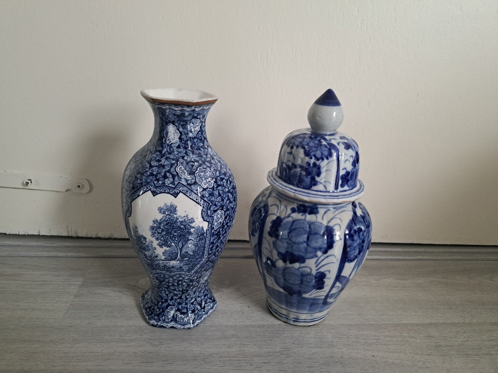Villeroy & Boch Delfts Blauw Vaas en Pot met Deksel, Ophalen of Verzenden