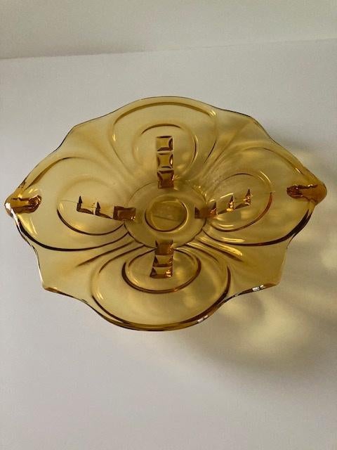 Walther Glass persglas schaal model IRENE 1935 art deco, Ophalen of Verzenden