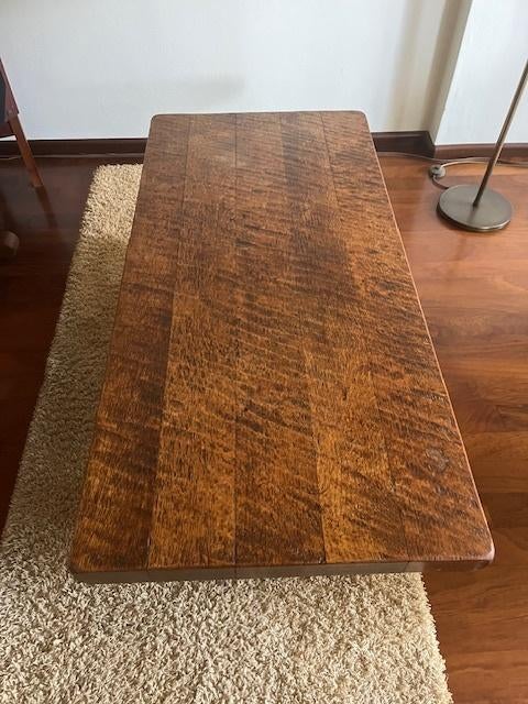 Kloostertafel salonmodel Handgemaakt Eiken., Huis en Inrichting, Tafels | Salontafels, Ophalen, Gebruikt, 100 tot 150 cm, Eikenhout