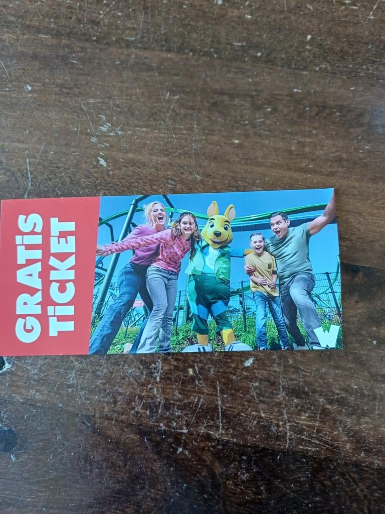 Tickets walibi te koop! 4 stuks 100 euro. Meerdere stuks!, Drie personen of meer, Ticket of Toegangskaart