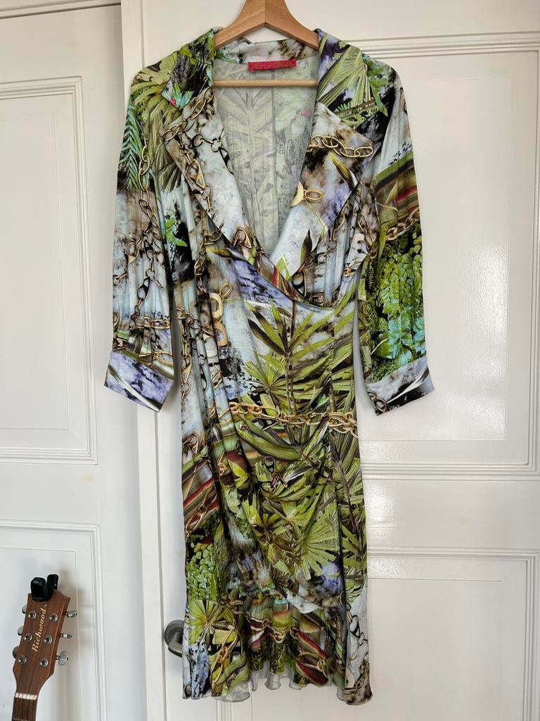 It’s a Daite viscose zomerjurk maat 40 met print, Maat 38/40 (M), Ophalen of Verzenden, Zo goed als nieuw, Onder de knie