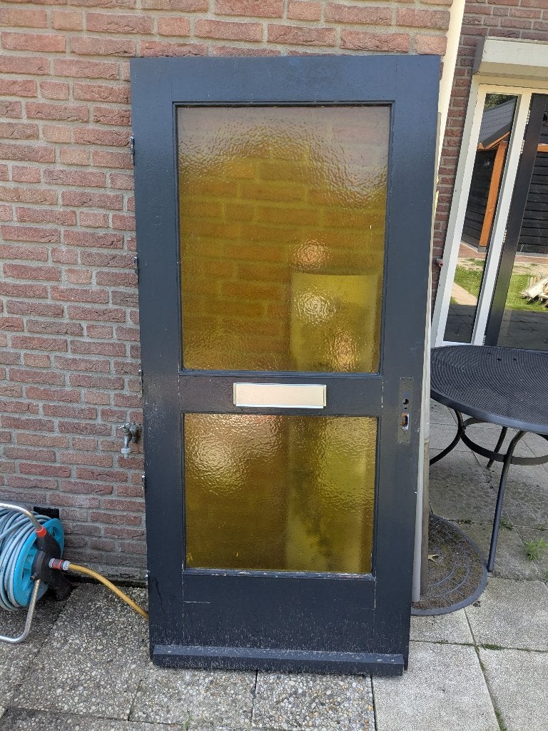 Hardhouten voordeur, Ophalen, Gebruikt, 80 tot 100 cm, Buitendeur