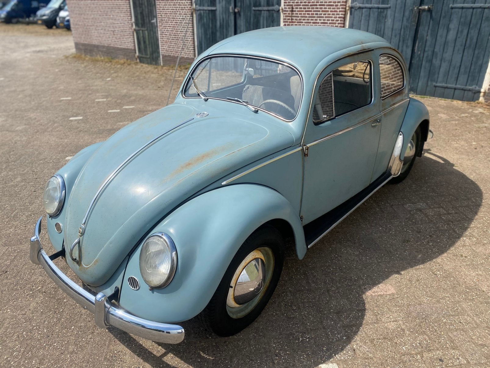 Volkswagen Ovaal Kever 1956, Auto's, Stof, Beetle (Kever), 4 cilinders, Blauw