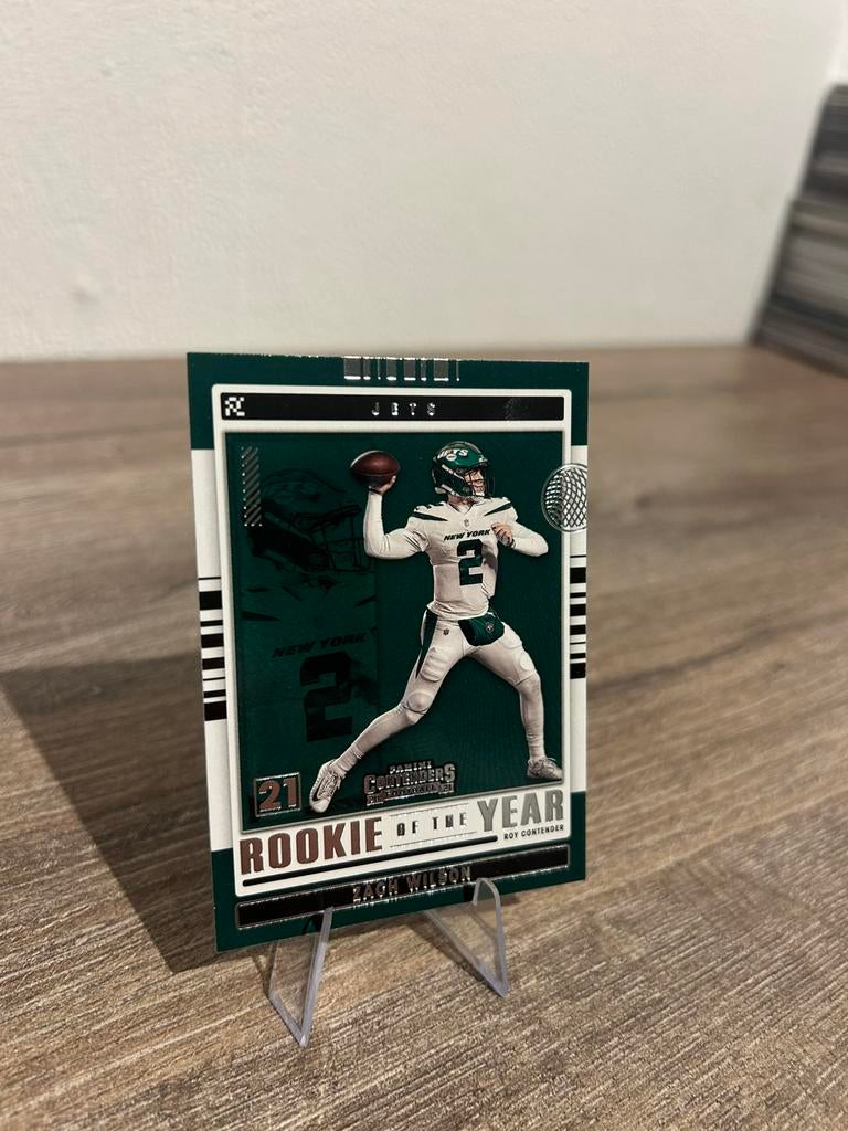 Zach Wilson 2021 Panini Contenders Football #ROY-ZWI ROTY, Ophalen of Verzenden, Nieuw, Buitenlandse clubs, Poster, Plaatje of Sticker