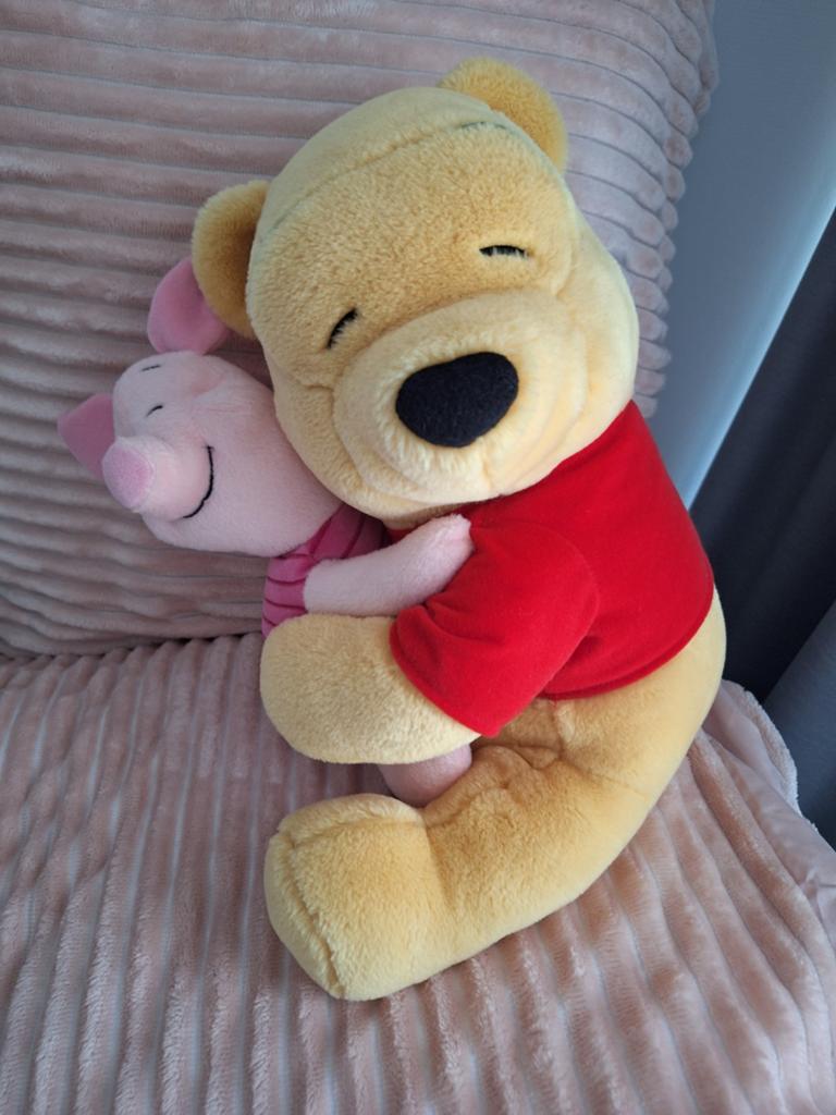 Lieve Disney Winnie de Poeh Knuffel met Knorretje, Disney, Overige typen, Ophalen of Verzenden, Zo goed als nieuw
