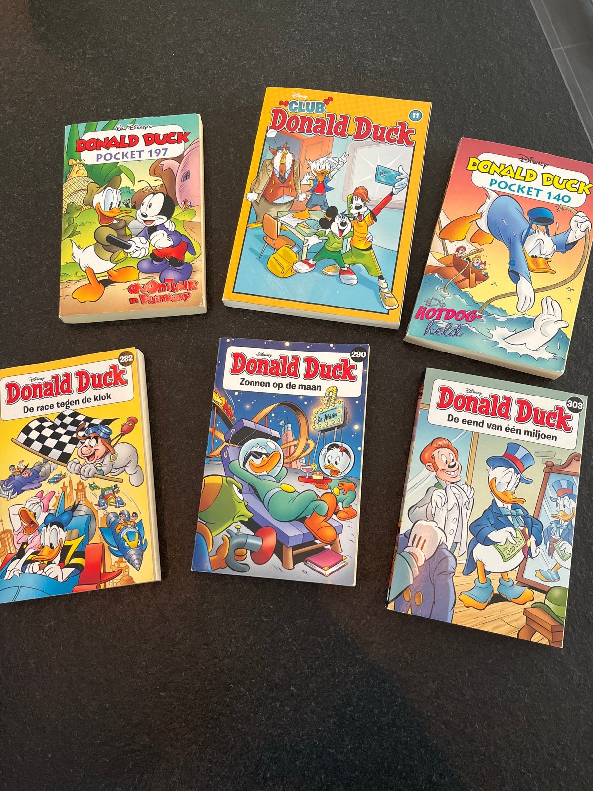 Donald Duck Pockets en Club Donald Duck - 6 stripboeken, Meerdere stripboeken, Ophalen of Verzenden, Gelezen