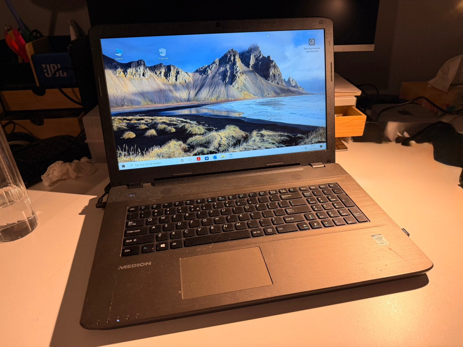 Medion laptop 17 inch, Gebruikt, 2 tot 3 Ghz, Qwerty, Ophalen of Verzenden