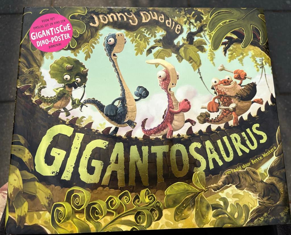 Kinderboek Gigantosaurus met Dino-Poster, goede staat!, Ophalen of Verzenden, Zo goed als nieuw, Fictie algemeen