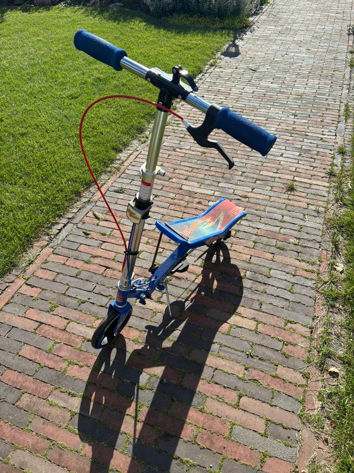 Space Scooter met rem - Blauw / rood, Ophalen, Gebruikt