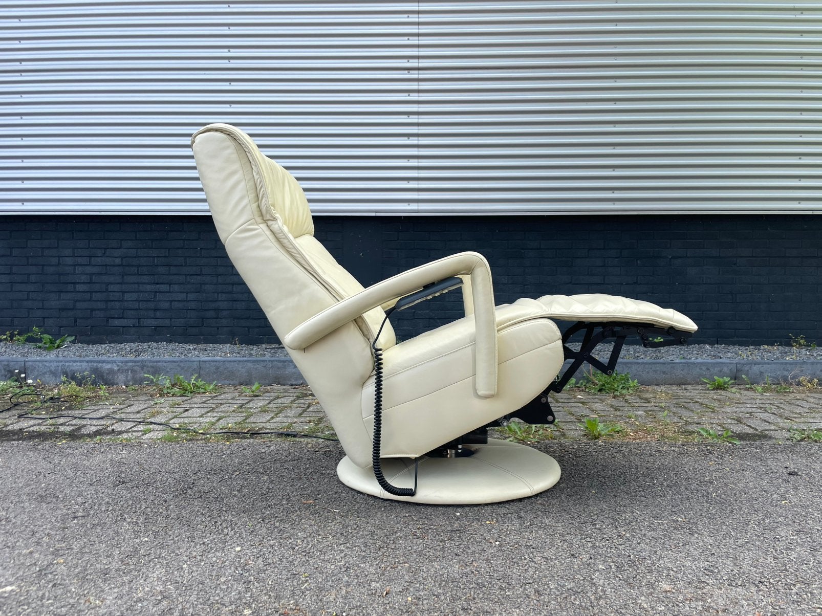 Creme / witte leren prominent stockholm sta op stoel S, Ophalen, Minder dan 75 cm, 50 tot 75 cm, A