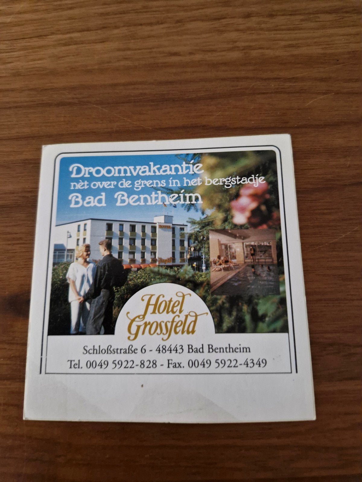 8619 Sticker Hotel Grossfeld Bad Bentheim Droomvakantie, Ophalen of Verzenden, Nieuw, Overige typen