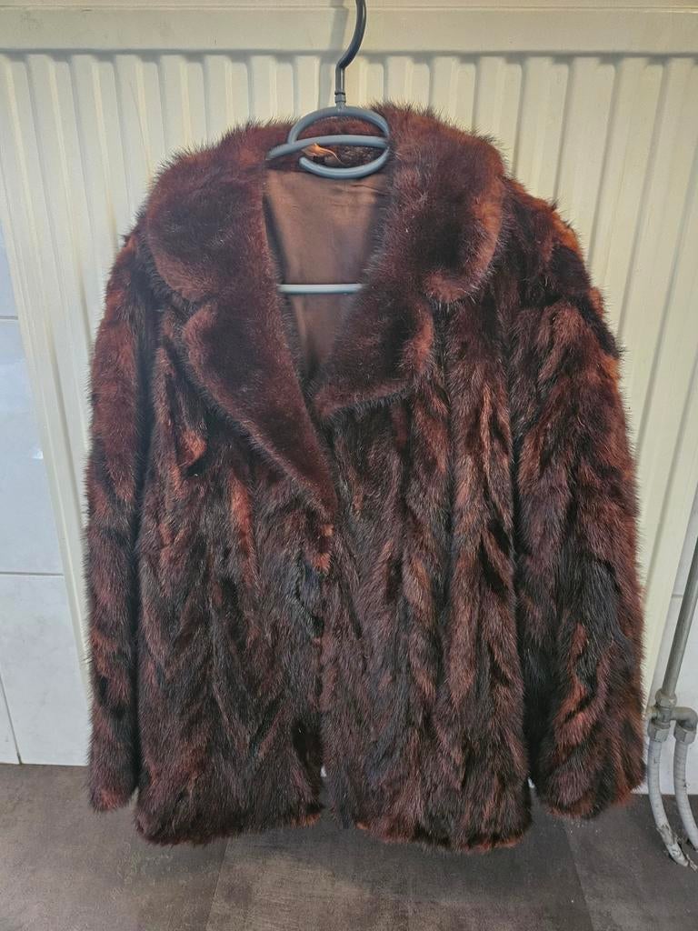 Vintage Bontjas - Elegante Bruine Bontjas, Bruin, Onbekend, Gedragen, Ophalen
