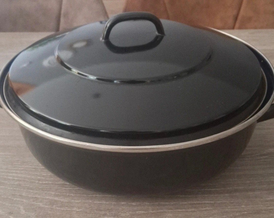 BK Braadpan - Zwart/Blauw - Geschikt voor Inductie, Braadpan, BK, Ophalen of Verzenden, Zo goed als nieuw