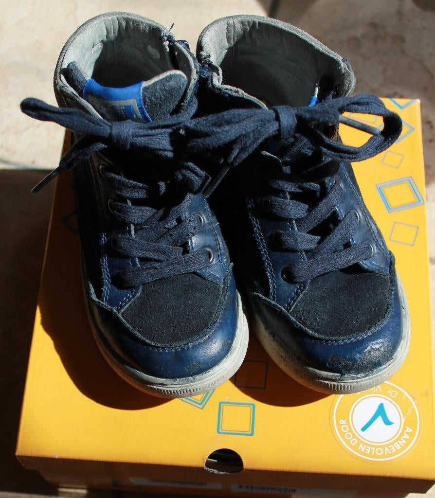 Stoere leren sneaker blauw grijs 29, Gebruikt, Schoenen, Ophalen of Verzenden, Blox