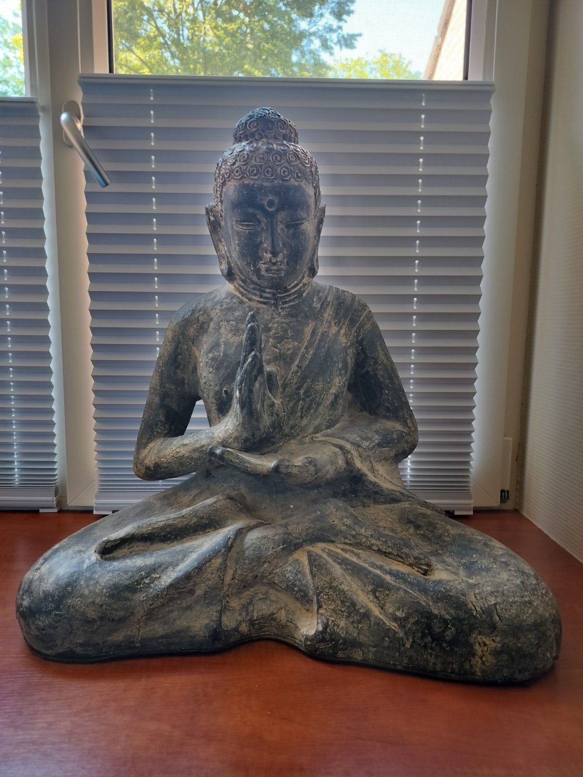 Boeddha beeld, Ophalen, Massief, Steen/keramiek, 56 cm