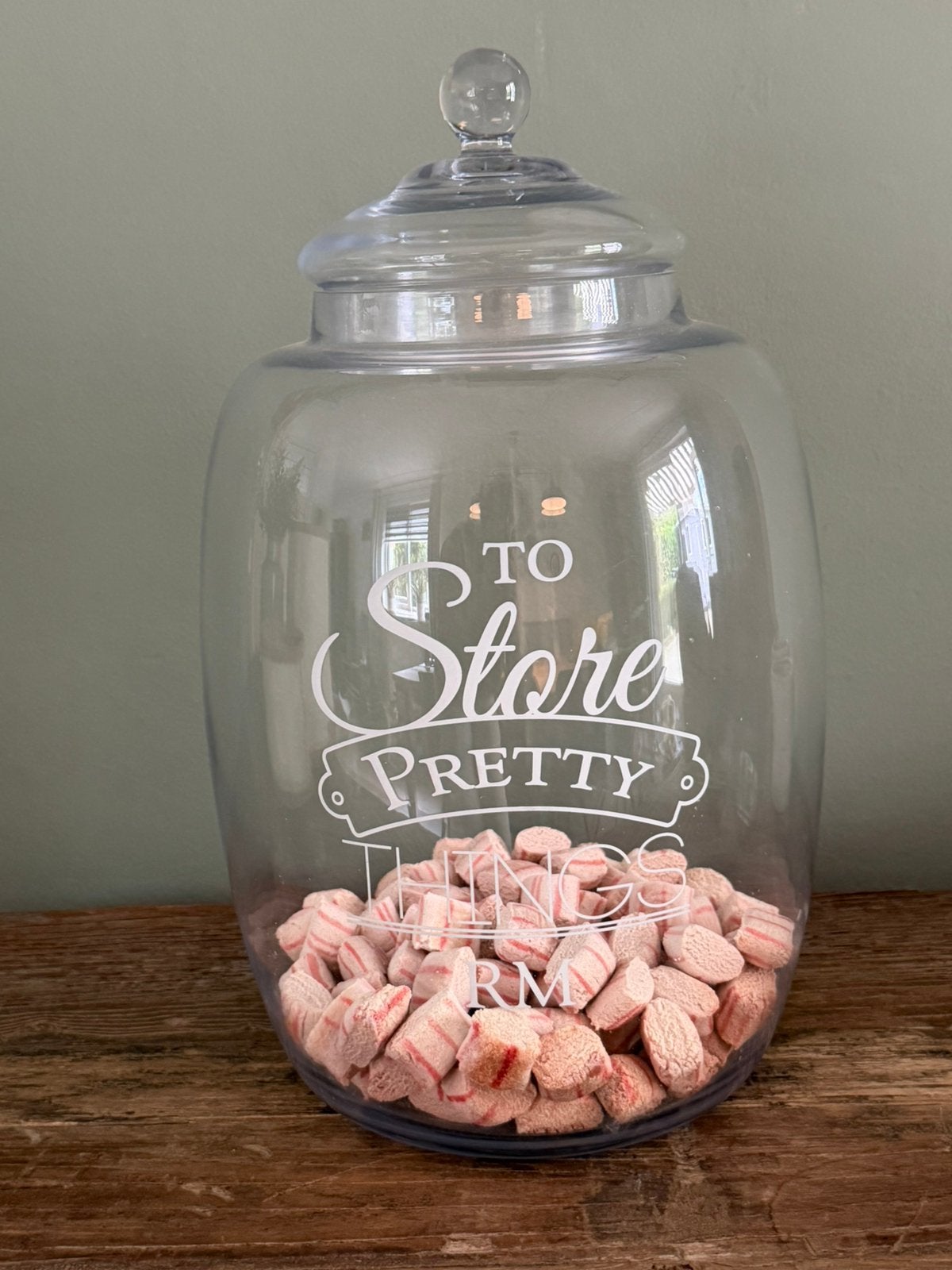 Rivièra Maison voorraadpot 'To Store Pretty Things', Ophalen, Zo goed als nieuw, Glas