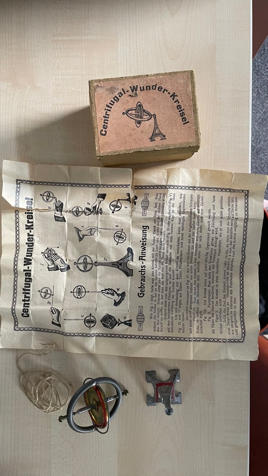 Vintage Centrifugal-Wunder-Kreisel Gyroscoop, Ophalen, Gebruikt, Jongen of Meisje