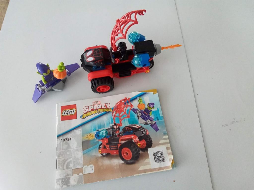 Lego Marvel- Spidermans Techno Trike ( Lego nr- 10781, Lego, Ophalen of Verzenden, Zo goed als nieuw, Complete set