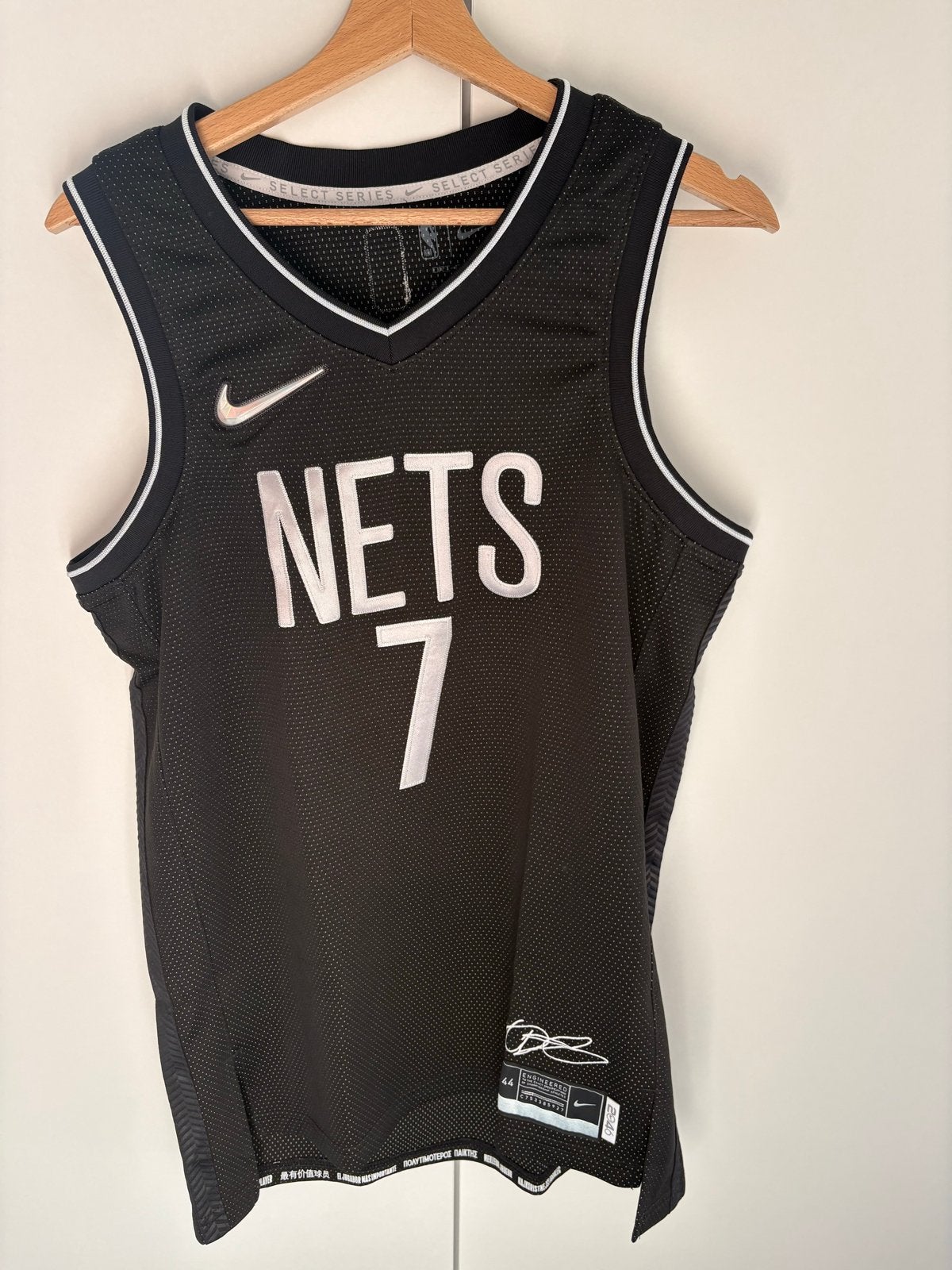 Nike NBA Brooklyn Nets Kevin Durant #7, Ophalen, Maat 48/50 (M), Zwart, Zo goed als nieuw