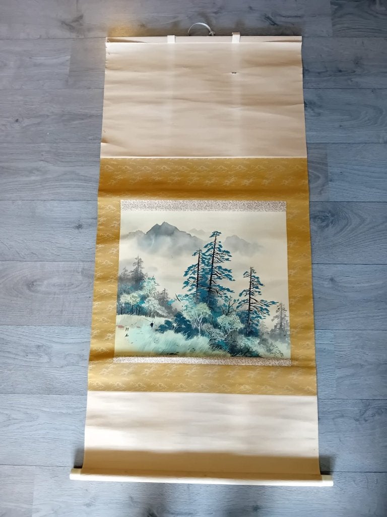 japanse scroll, Antiek en Kunst, Japan, Ophalen of Verzenden, Wanddecoratie, Gemerkt