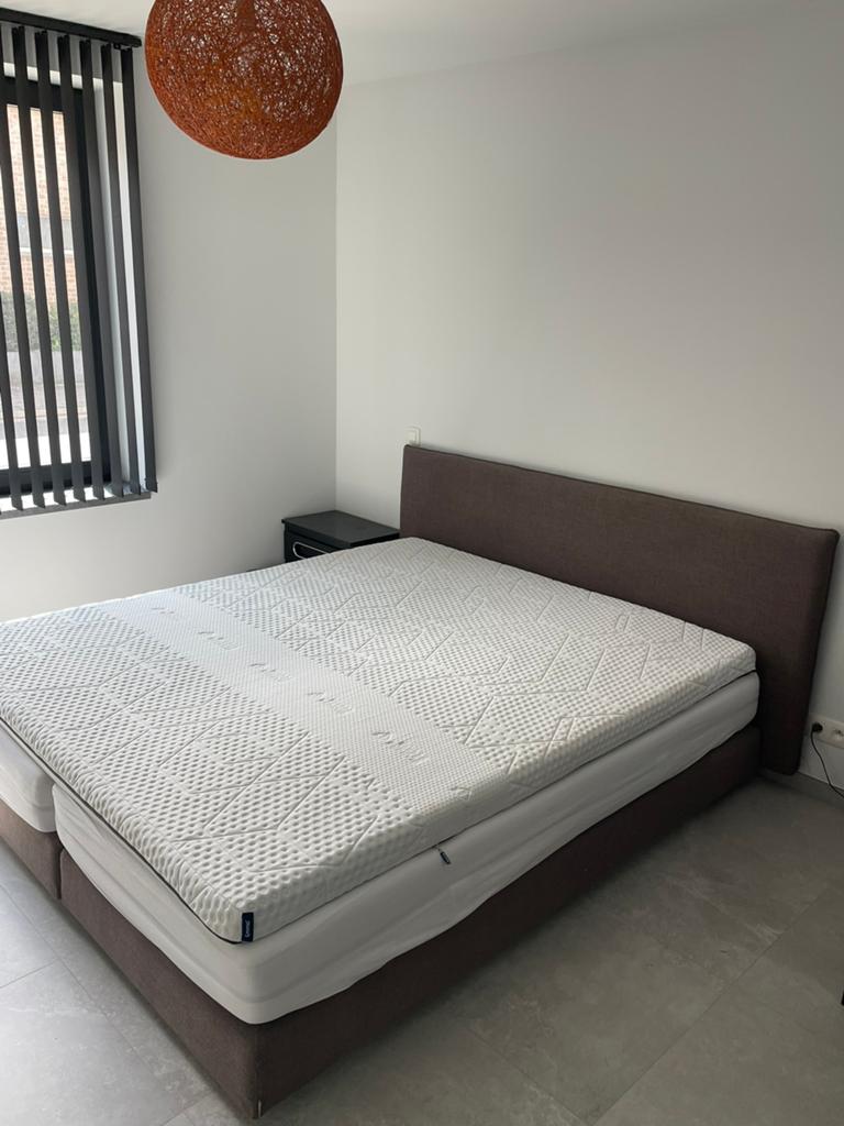 Auping boxspring, Swiss sense matrassen, Emma topper, Huis en Inrichting, Ophalen, Bruin, 210 cm, Tweepersoons