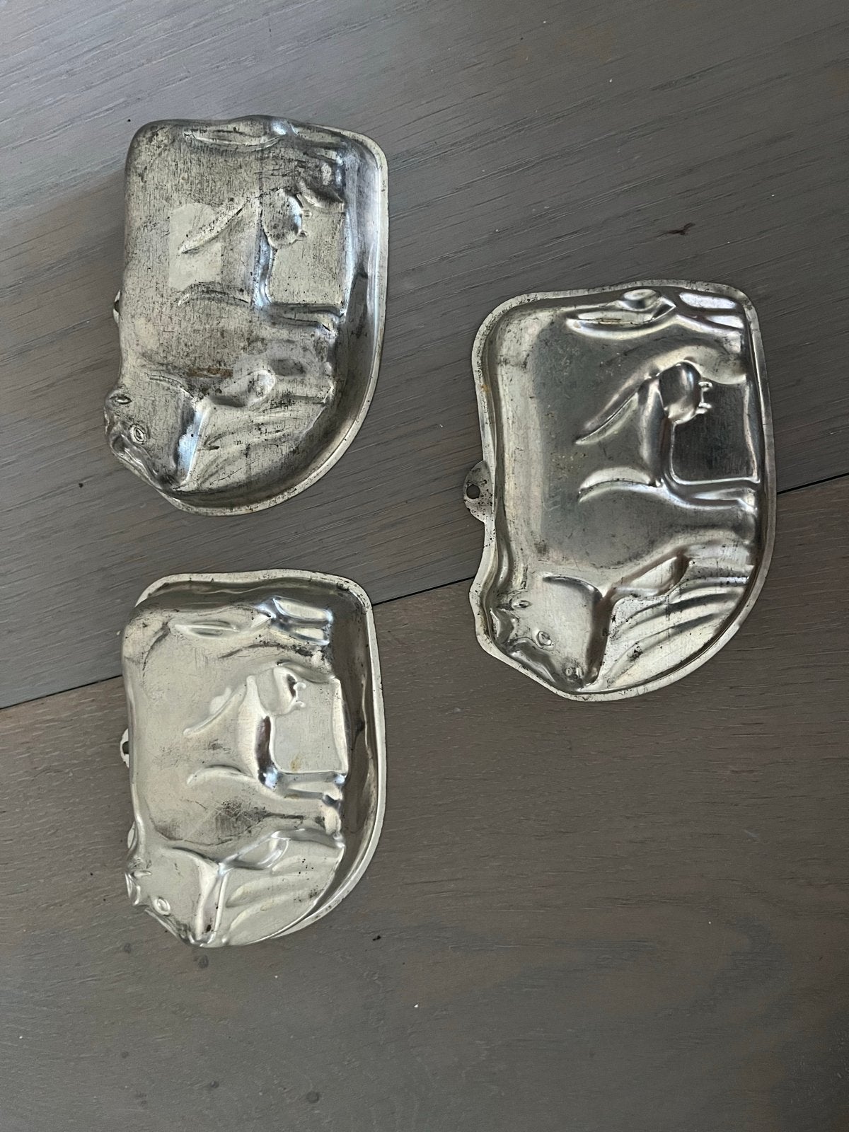 Kleine cakevormen 'koe' - 10 cm, Huis en Inrichting, Zilver, Ophalen of Verzenden, Metaal, Overige typen