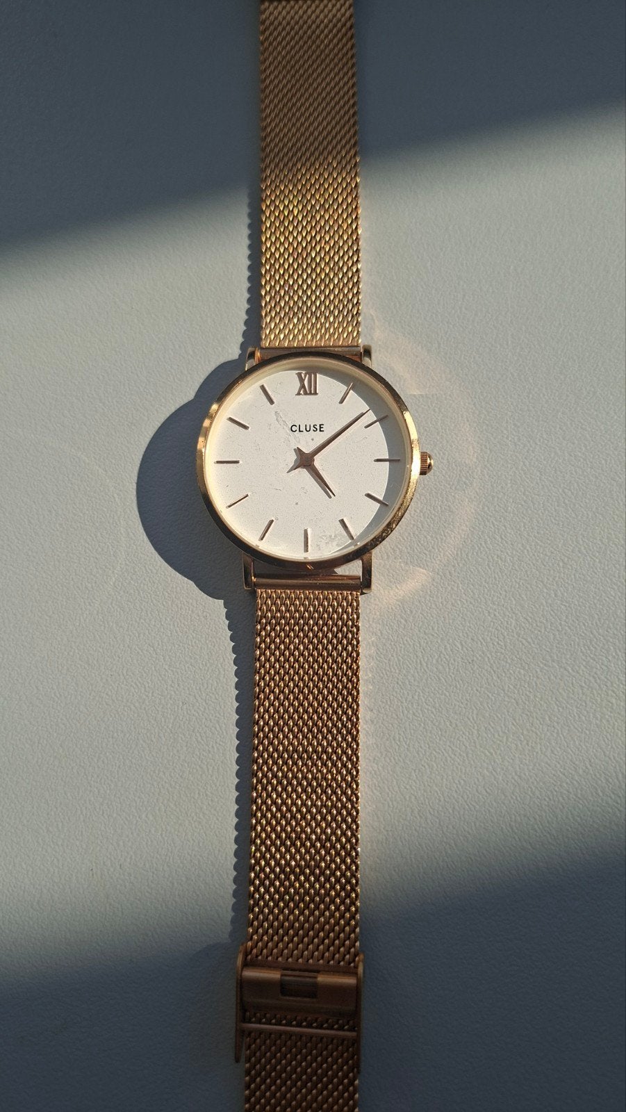 Cluse horloge - Roségoud met Milanese band, Overige merken, Gebruikt, Polshorloge, Ophalen of Verzenden