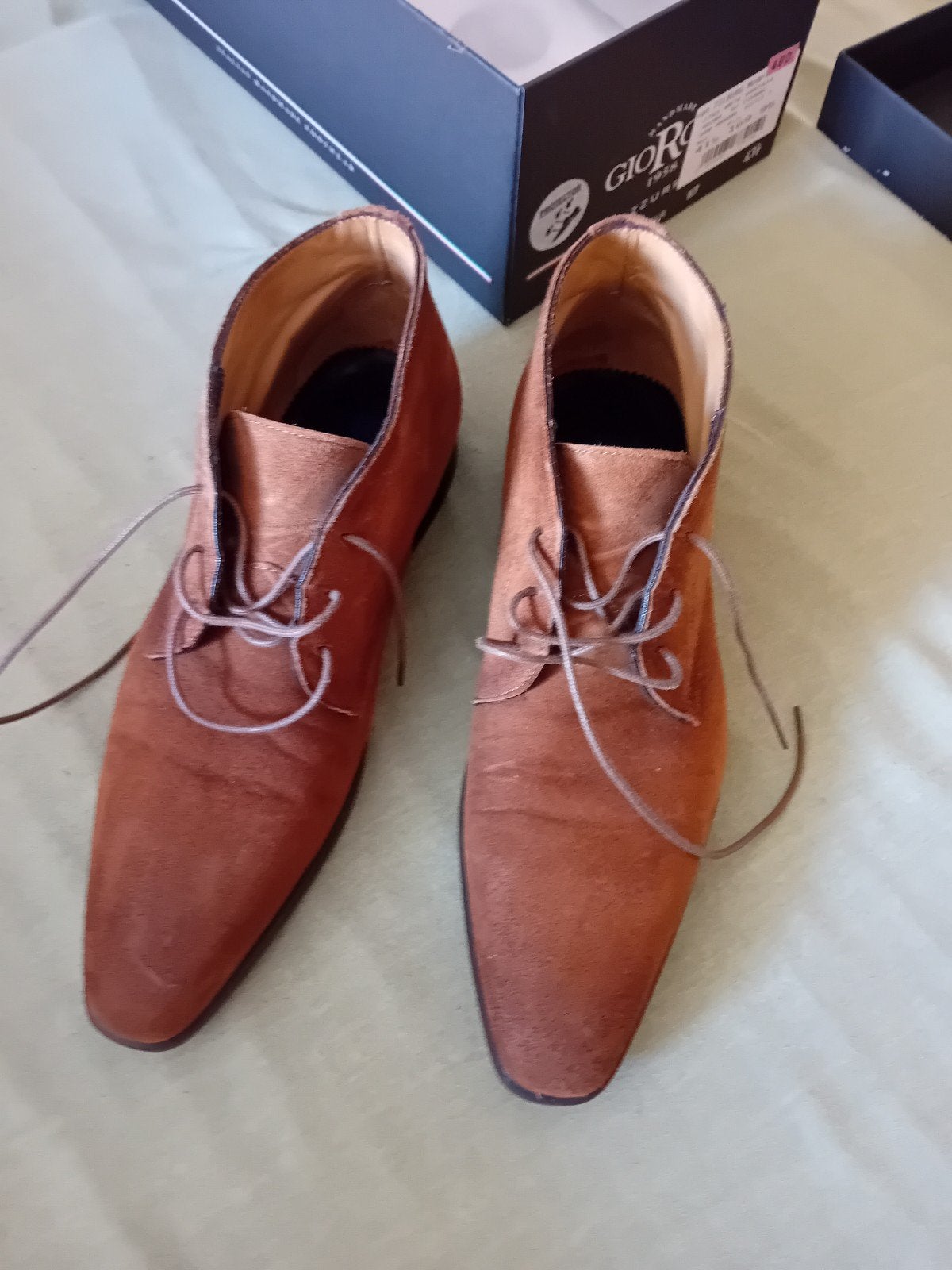Giorgio Azzurro suède veterschoenen - Maat 41.5, Ophalen, Bruin, Giorgio, Nieuw