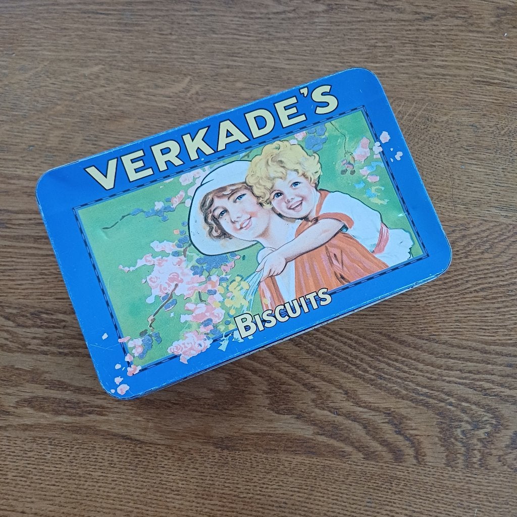 Verkade’s biscuits blik, Ophalen of Verzenden, Gebruikt, Koek(jes), Verkade