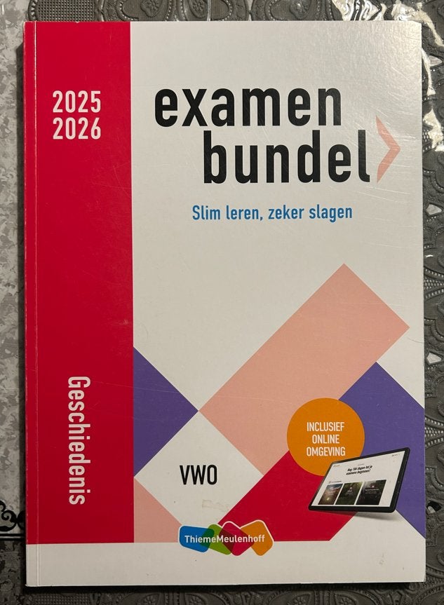 Geschiedenis - Examenbundel - VWO 2025-2026, Boeken, Ophalen, VWO, Geschiedenis, ThiemeMeulenhoff