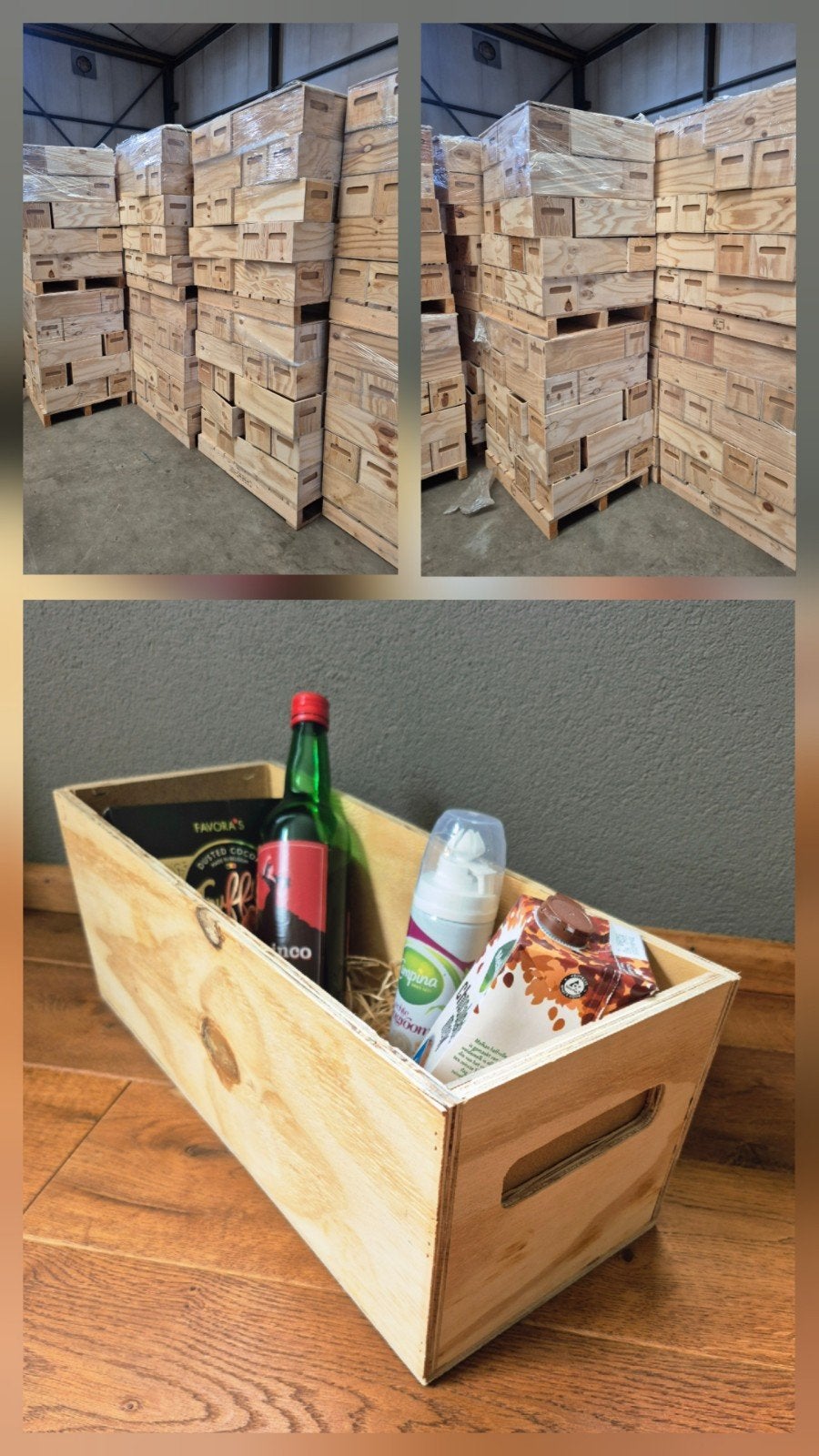 30 kistjes 51x20x20 per pallet maar €50,-  kerstpakket idee, Ophalen