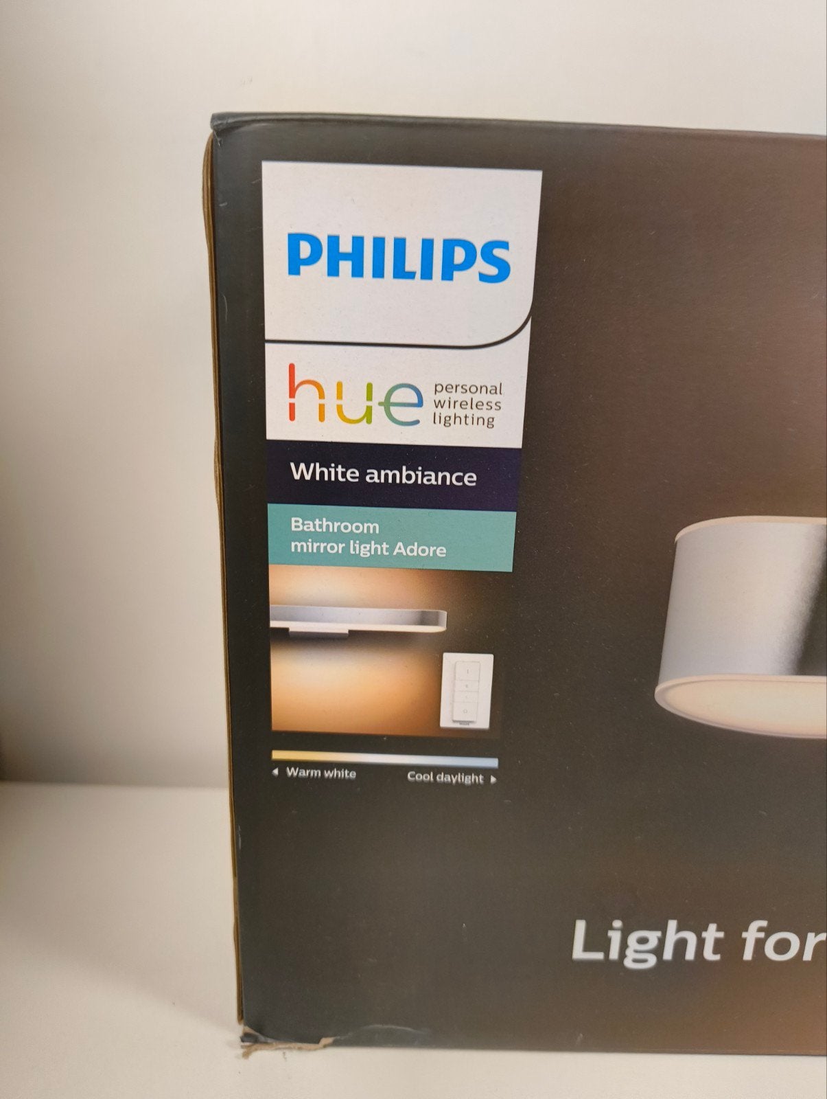 Philips Hue Adore Badkamer Spiegelverlichting Chroom, Dimbaar, Ophalen of Verzenden, Philips Hue, Zilver
