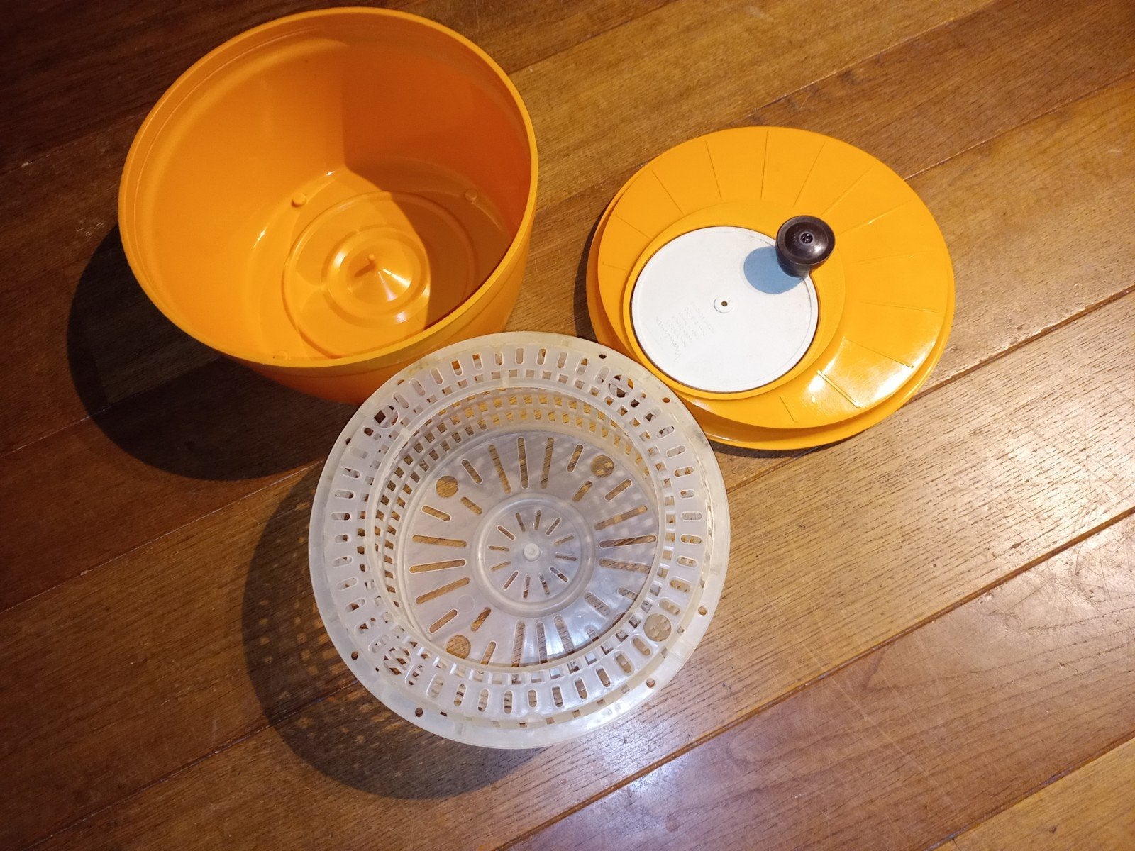 Vintage sla centrifuge uit de jaren 1970, Overige typen, Ophalen of Verzenden, Kunststof, Oranje
